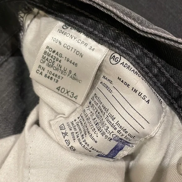 Size 40x34 Adriano Goldschmied The Protege Mens Jeans - Picture 6 of 10